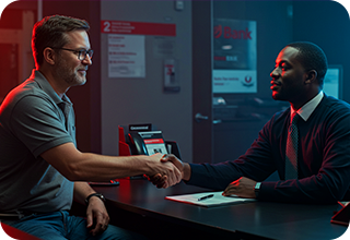 Two men shaking hands