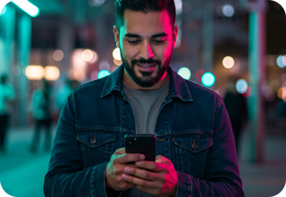 Men using mobile phone