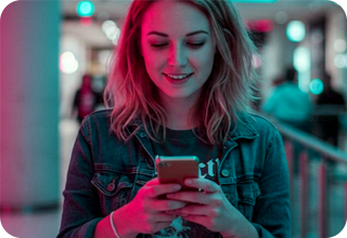 Girl using mobile phone