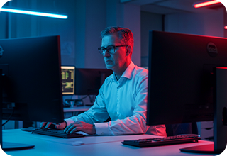 Men working on system